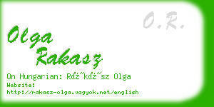 olga rakasz business card